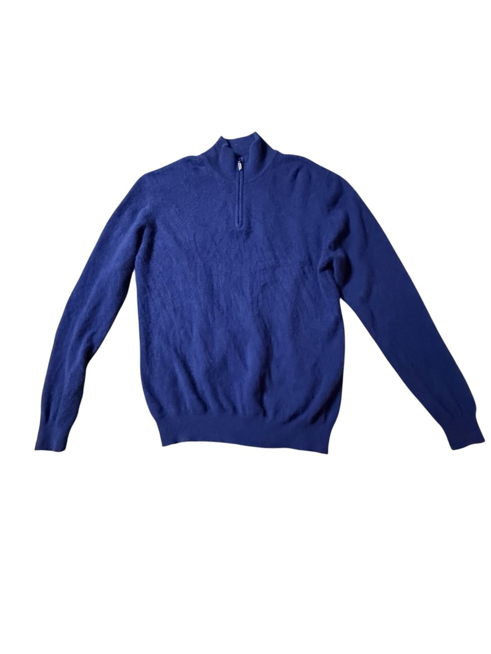 Joseph & Lyman 100% Cashmere 1/4 Zip Sweater Men's Medium Blue Pullover Luxury